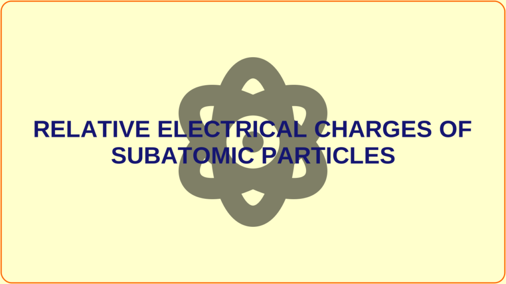 Relative electrical charges of subatomic particles